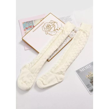 Bowknot Winter Leg Warmers Knitted Long Socks