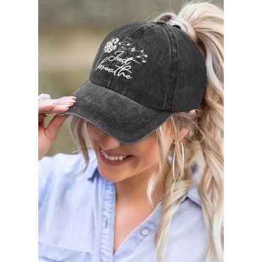 Just Breathe Dandelion Frayed Hem Baseball Cap