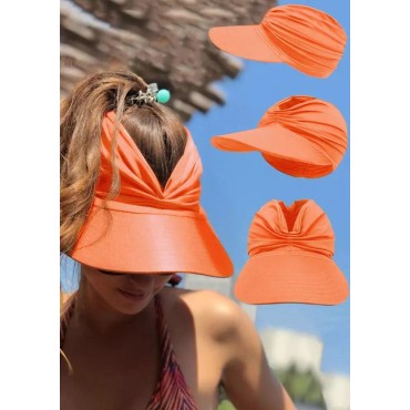 Ruched Hollow Out Sun Hat