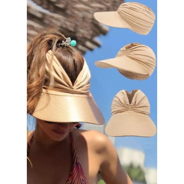 Ruched Hollow Out Sun Hat