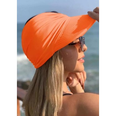 Ruched Hollow Out Sun Hat