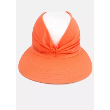 Ruched Hollow Out Sun Hat