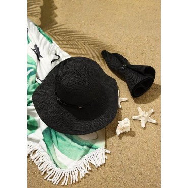 Summer Sun Protection Rolled Up Straw Hat