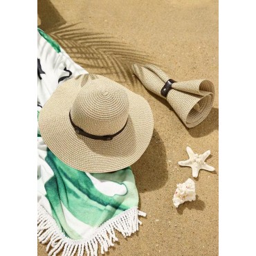 Summer Sun Protection Rolled Up Straw Hat