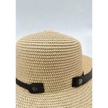 Summer Sun Protection Rolled Up Straw Hat