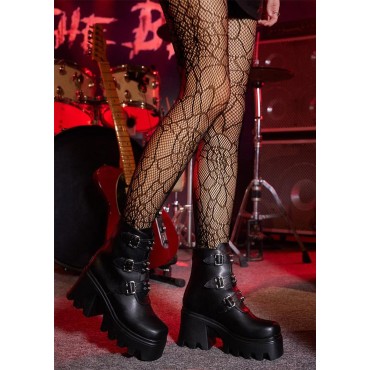 Halloween See-Through Fishnet Socks - Black