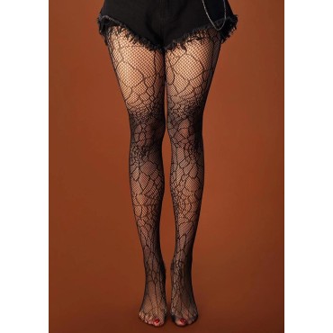 Halloween See-Through Fishnet Socks - Black