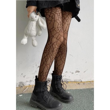 Halloween See-Through Fishnet Socks - Black