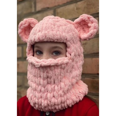 Cat Ears Balaclava Knitted Hood Ski Mask Hat