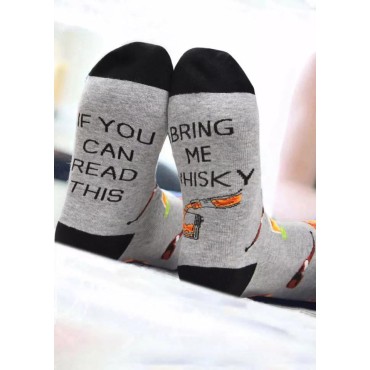 If You Can Red This Please Bring Me Whisky Crew Socks