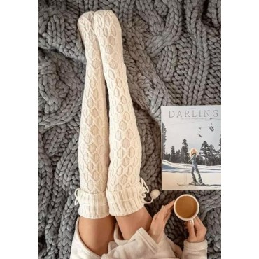 Over Knee Knitting Thickened Hairball Socks
