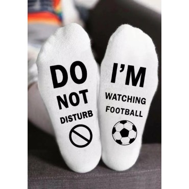 Do Not Disturb I'm Watching Football Soccer Crew Socks