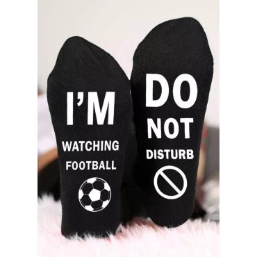Do Not Disturb I'm Watching Football Soccer Crew Socks