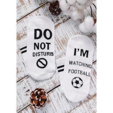 Do Not Disturb I'm Watching Football Soccer Crew Socks