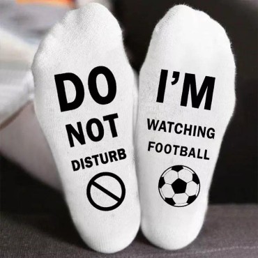 Do Not Disturb I'm Watching Football Soccer Crew Socks