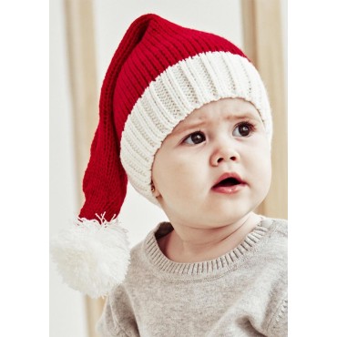 2Pcs Christmas Mommy And Me Soft Beanie Santa Cap Set