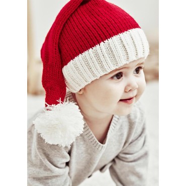 2Pcs Christmas Mommy And Me Soft Beanie Santa Cap Set