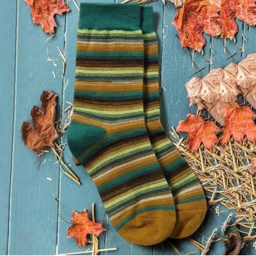 Striped Color Block Crew Socks