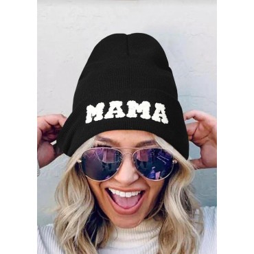 Mama Knitted Embroidery Hat