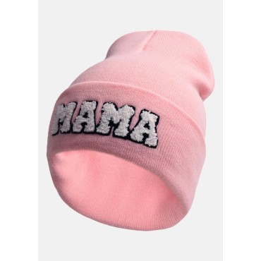 Mama Knitted Embroidery Hat