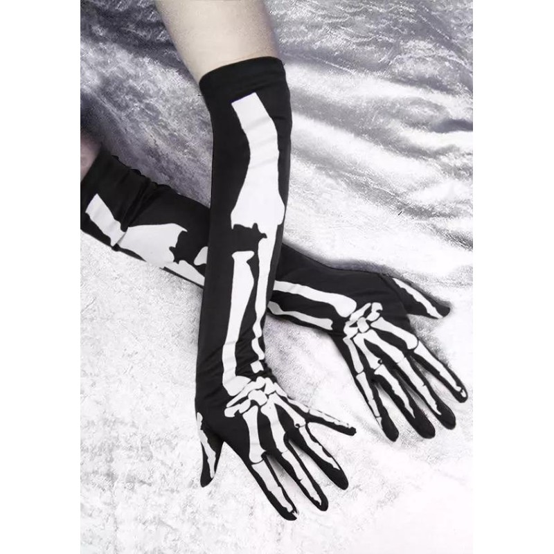 Halloween Costumes Horror Skeleton Long Gloves