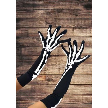 Halloween Costumes Horror Skeleton Long Gloves