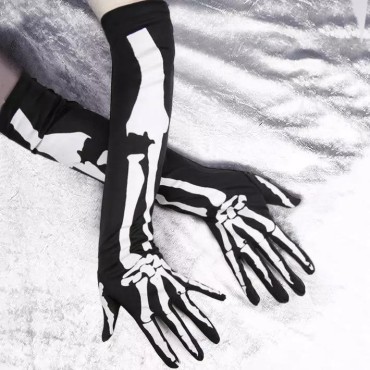 Halloween Costumes Horror Skeleton Long Gloves