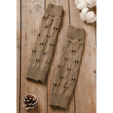 Jacquard Hollow Out Fingerless Gloves