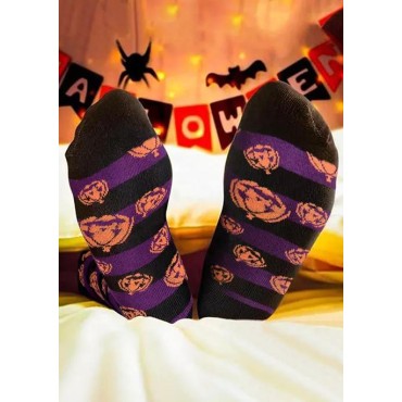Halloween Pumpkin Face Casual Crew Socks