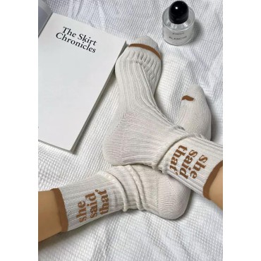 She Said That Crew Socks