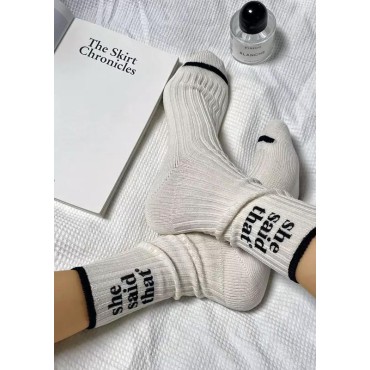 She Said That Crew Socks