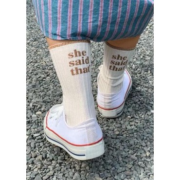 She Said That Crew Socks