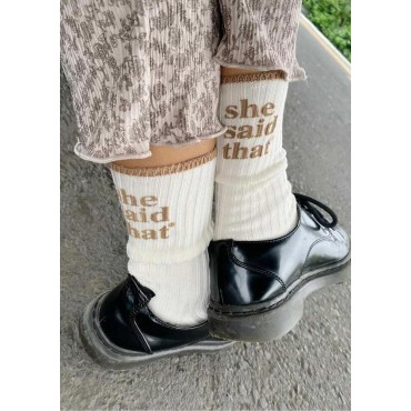 She Said That Crew Socks