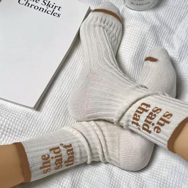 She Said That Crew Socks