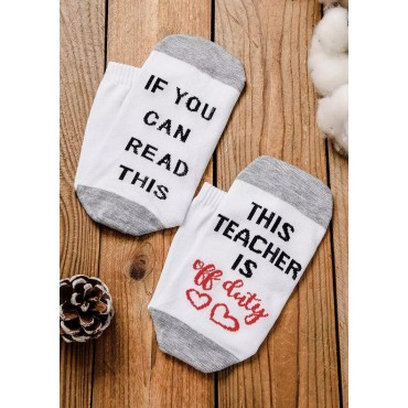If You Can Read This This Nurse Is Off Duty Crew Socks