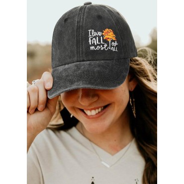 I Love Fall Most Of All Baseball Cap