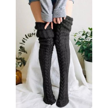 Soft Warm Thigh-High Socks