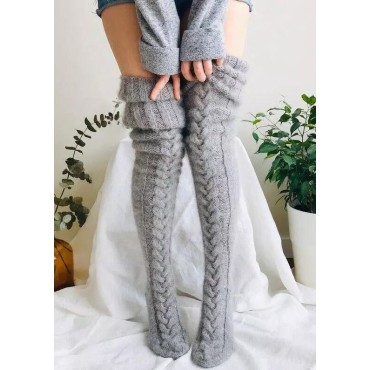Warm Thigh-High Socks