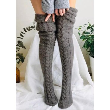 Soft Warm Thigh-High Socks