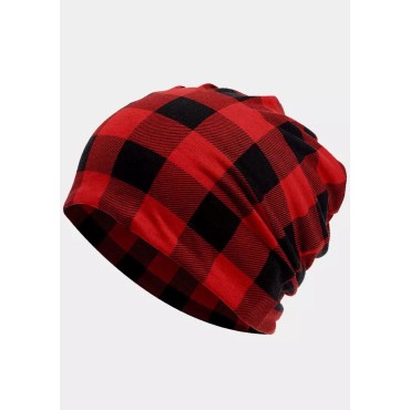 Buffalo Plaid Hollow Out Hat