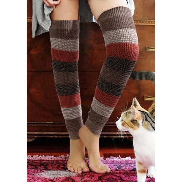 Color Block Leg Warmers Socks
