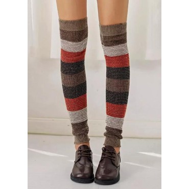 Color Block Leg Warmers Socks