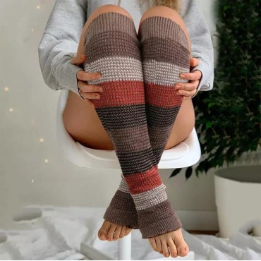Color Block Leg Warmers Socks
