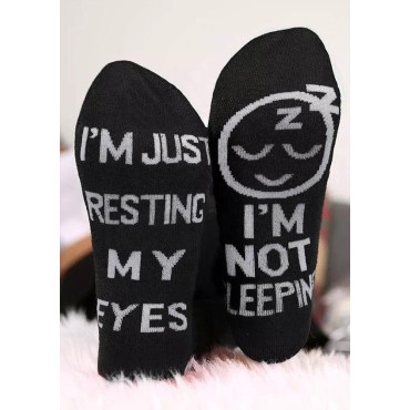 I'm Just Resting My Eyes I'm Not Sleeping Crew Socks