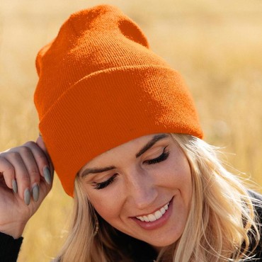 Winter Soft Knitted Beanie Hat - Orange