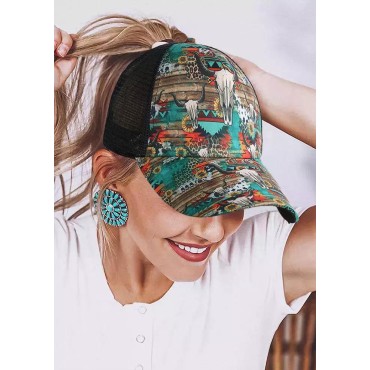 Steer Skull Sunflower Leopard Aztec Geometric Baseball Cap
