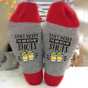 Don't Worry I've Had Both My Shots Crew Socks