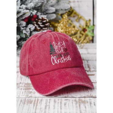 Just A Girl Who Loves Christmas Tree Heart Baseball Cap