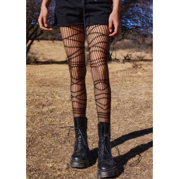 Hollow Out See-Through Fishnet Socks - Black