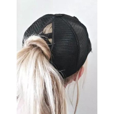 Leopard Mesh Criss-Cross Hollow Out Baseball Cap